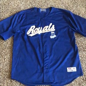KC Royals button up jersey shirt.